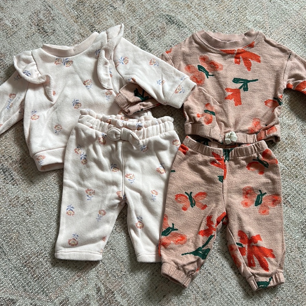 Infant girl matching set bundle